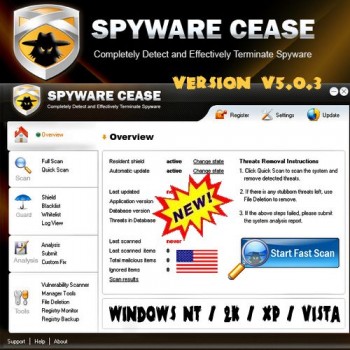 скриншот Spyware Cease