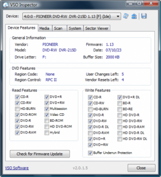 скриншот VSO Inspector