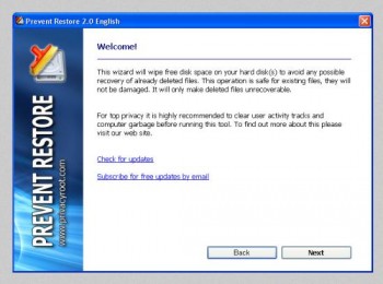 скриншот Prevent Restore