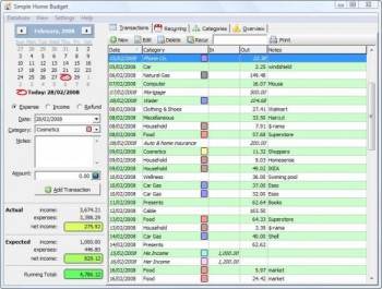 скриншот Simple Home Budget
