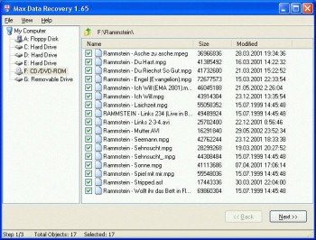 скриншот Max Data Recovery 