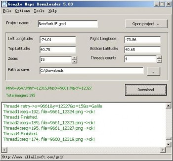 скриншот Google Maps Downloader