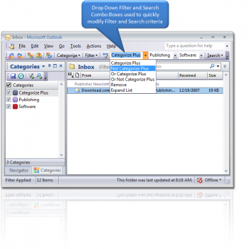 скриншот Categorize Plus for Outlook
