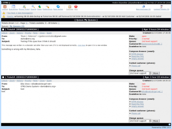 скриншот OTRS
