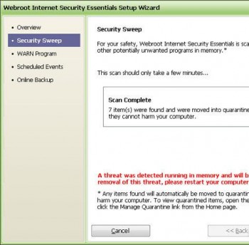 скриншот Webroot Internet Security Essentials