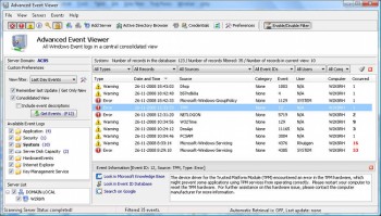 скриншот Advanced Event Viewer