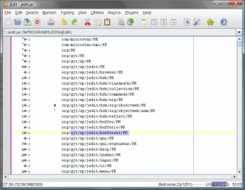 скриншот jEdit