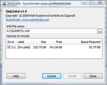 скриншот Disk2vhd