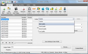 скриншот AVS Audio Converter