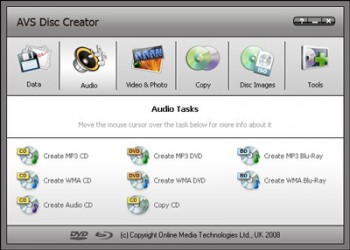 скриншот AVS Disc Creator