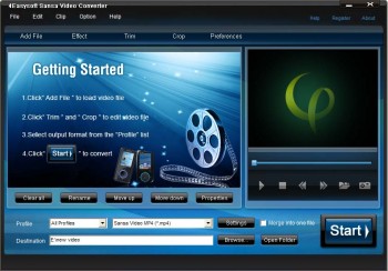 скриншот 4Easysoft Sansa Video Converter