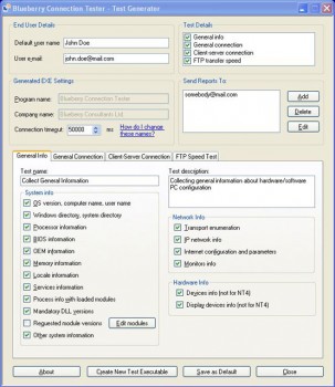 скриншот Blueberry Connection Tester