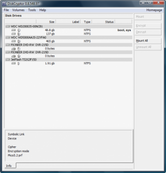 скриншот DiskCryptor