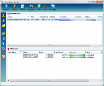 скриншот RetroShare