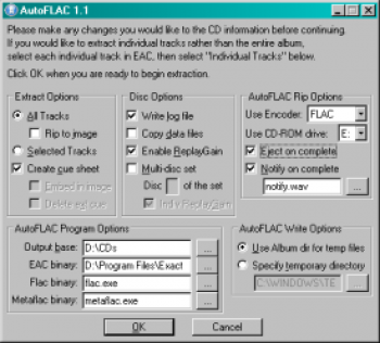 скриншот AutoFLAC