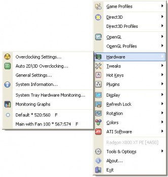 скриншот ATI Tray Tools