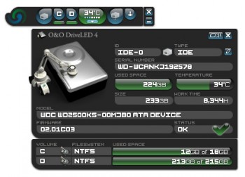 скриншот O&O DriveLED Pro 