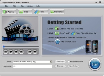 скриншот Aiprosoft Nokia Video Converter