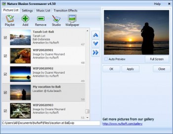 скриншот Nature Illusion Screensaver