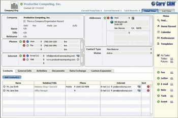 скриншот Core2 CRM