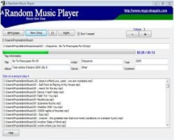 скриншот A Random Music Player