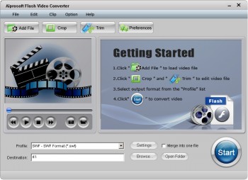 скриншот Aiprosoft Flash Video Converter