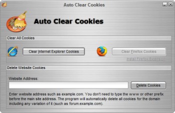 скриншот Auto Clear Cookies 