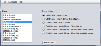скриншот Mp3NameEditor