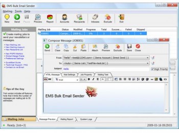 скриншот EMS Bulk Email Sender