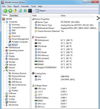 скриншот AIDA64 Extreme Edition