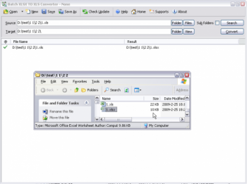 скриншот Batch XLS and XLSX Converter