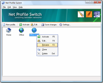 скриншот Net Profile Switch
