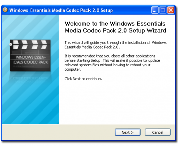 скриншот Windows Essentials Codec Pack