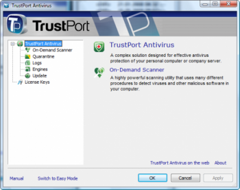 скриншот TrustPort Antivirus USB 2011
