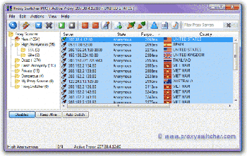 скриншот Proxy Switcher Standard