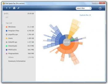скриншот Disk Space Fan Pro