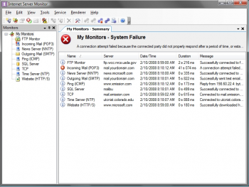 скриншот Internet Server Monitor