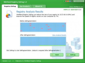 скриншот WinMend Registry Defrag