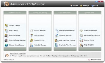скриншот Advanced PC Optimizer