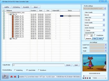 скриншот DDVideo DVD to PS3 Converter Suite