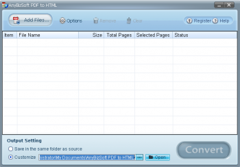 скриншот AnyBizSoft PDF PDF Converter