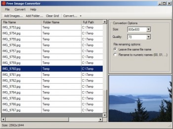 скриншот Free Image Converter