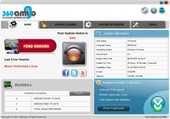 скриншот 360Amigo System Speedup Free