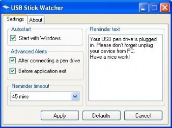скриншот USB Stick Watcher
