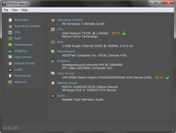 скриншот Speccy