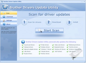 скриншот Brother Drivers Update Utility