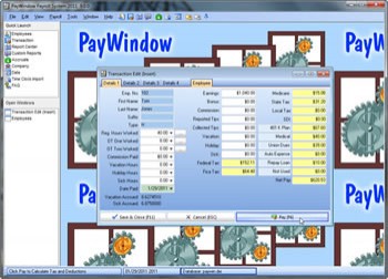 скриншот PayWindow Payroll System 