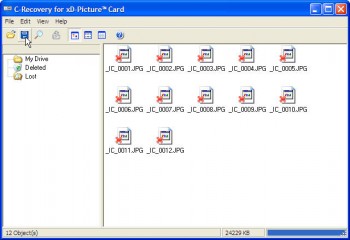 скриншот C-Recovery for xD-Picture Card