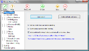 скриншот Delete History Free