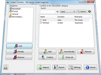 скриншот Contact Contacts